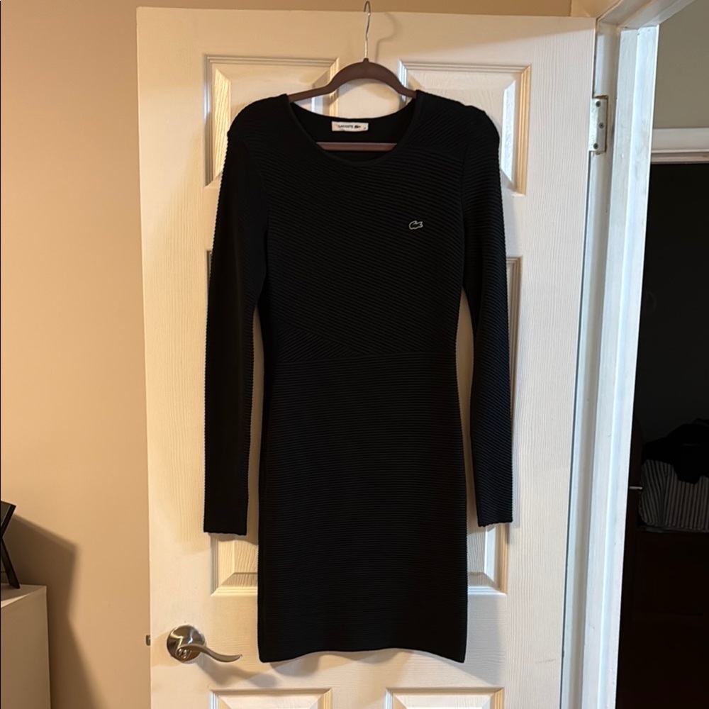 Black Long Sleeve Dress Lacoste